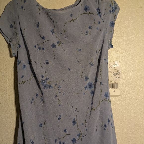 All That Jazz Jc Penney Size7/8 Nwt Floral Blue Dress - Picture 3 of 9